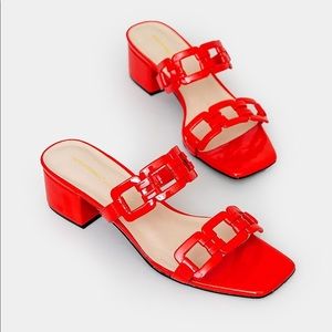 Intentionally Blank Cherry Heeled sandals